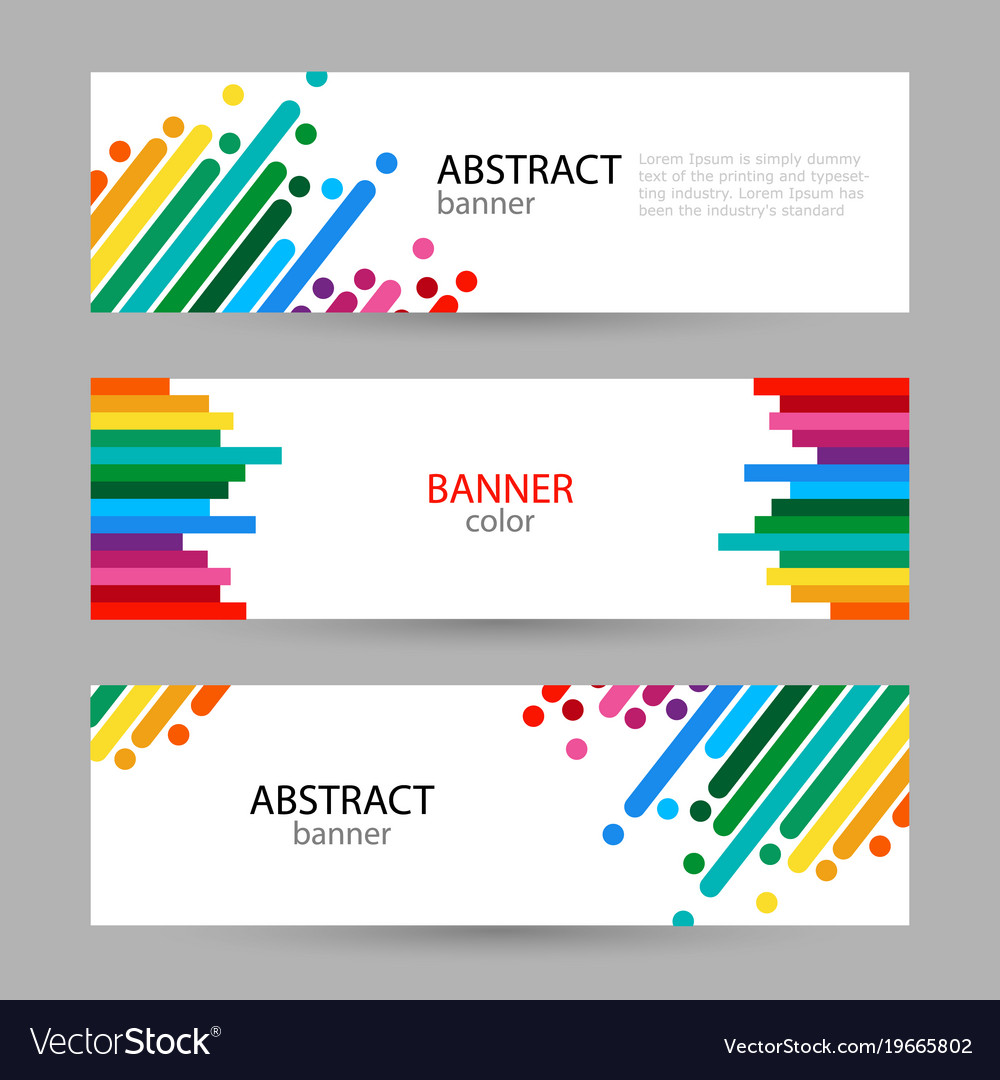 Set horizontal banners with empty place for text