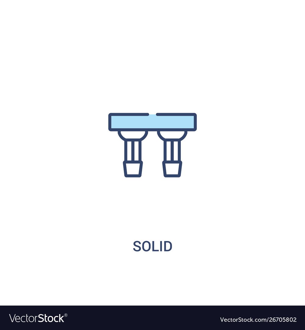 Solid concept 2 colored icon simple line element Vector Image Solid concept 2 colored icon simple line element