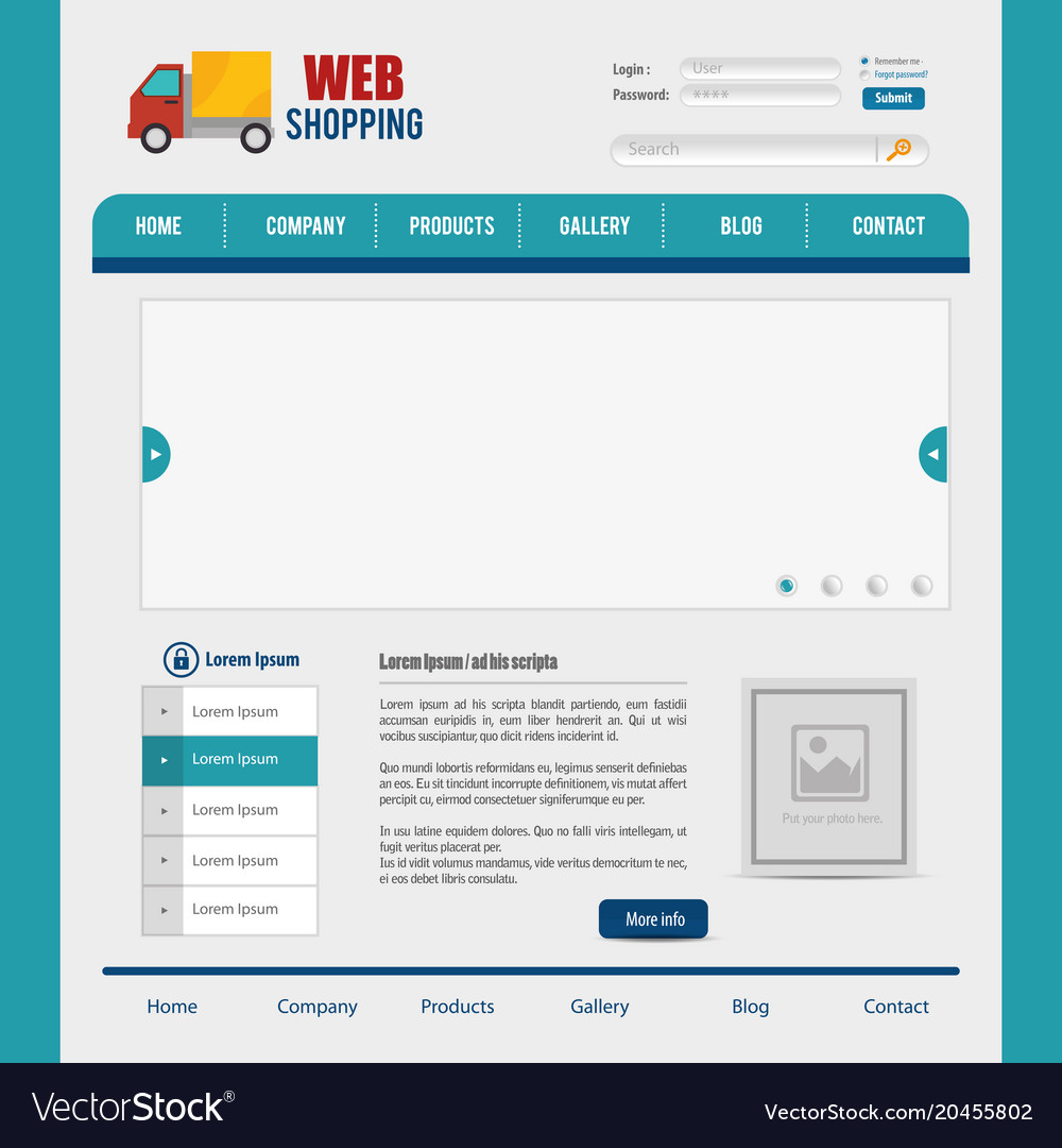 Website design template