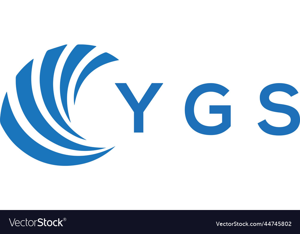 Ygs letter logo design on white background Vector Image