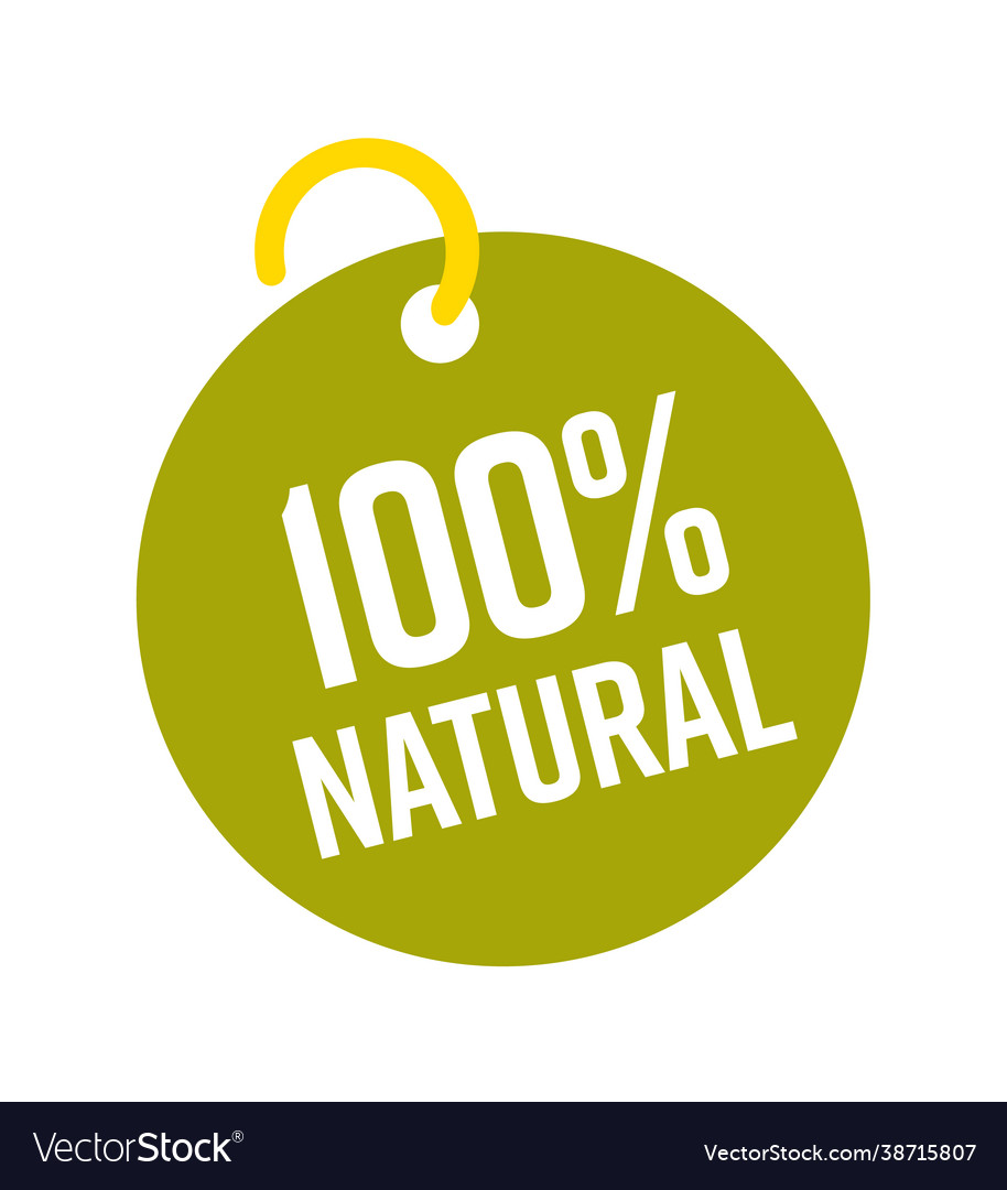 100 Prozent natürliche Öko-Qualität Produkt Aufkleber