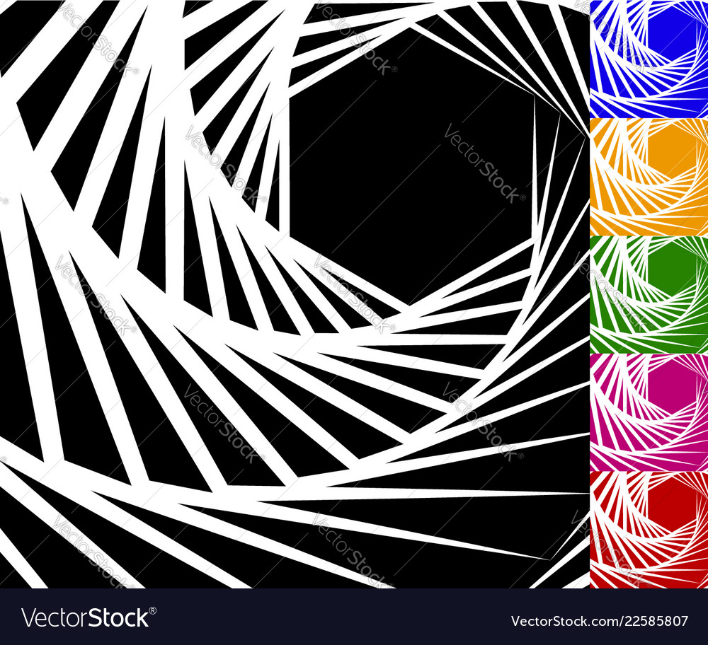 Abstract background set with concentric rotating vector image Abstract background set with concentric rotating
