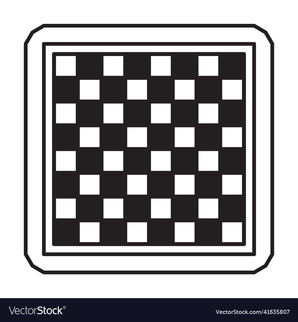 Chess game outline iconoutline Royalty Free Vector Image