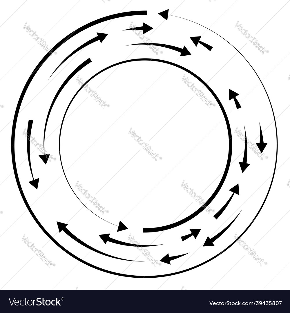 Circular circle arrows in reverse opposite Vector Image Circular circle arrows in reverse opposite