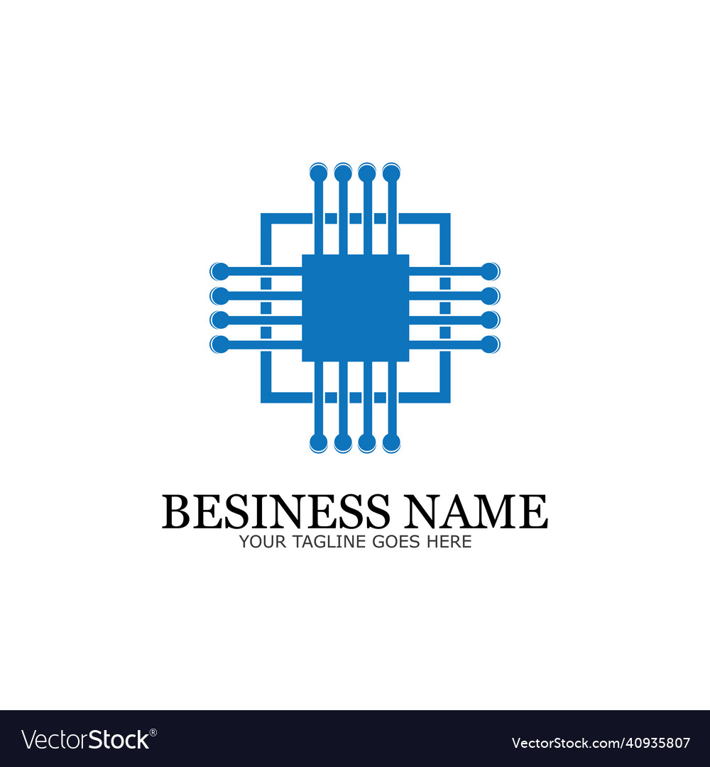 Cpu processor line icon for websites and mobile