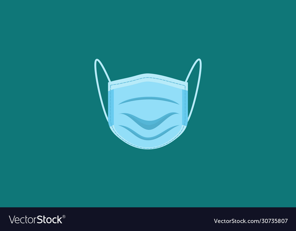 Flat design medical mask logo concept