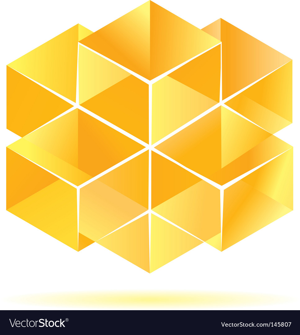 Glossy Yellow Cube