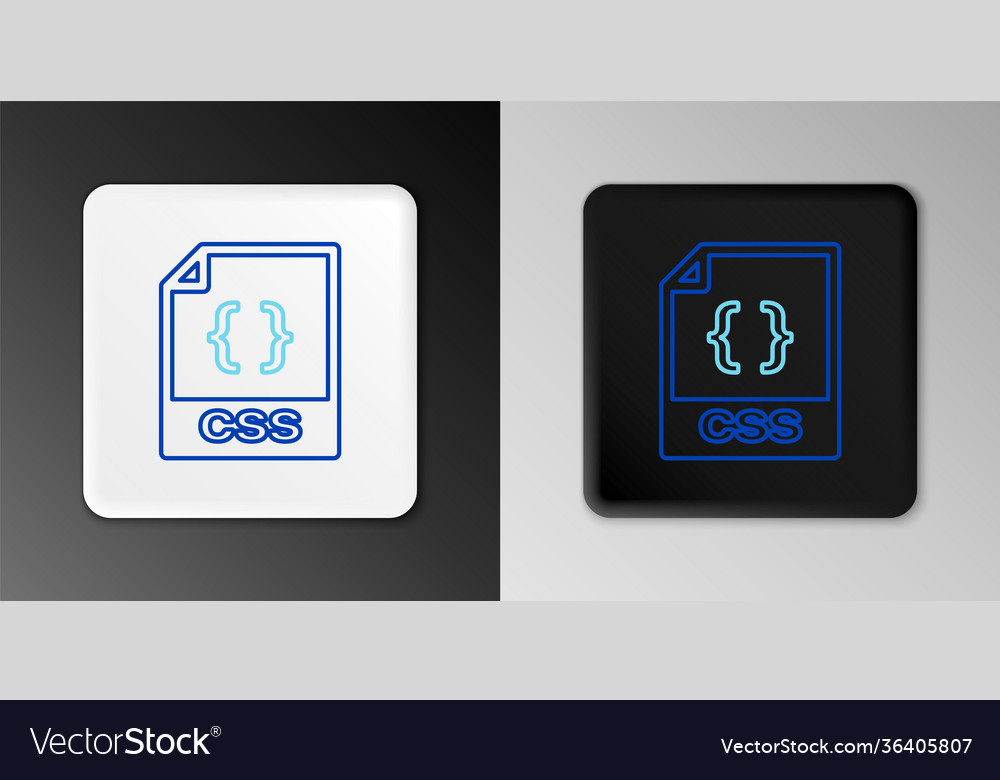 Line css file document download button icon Vector Image Line css file document download button icon