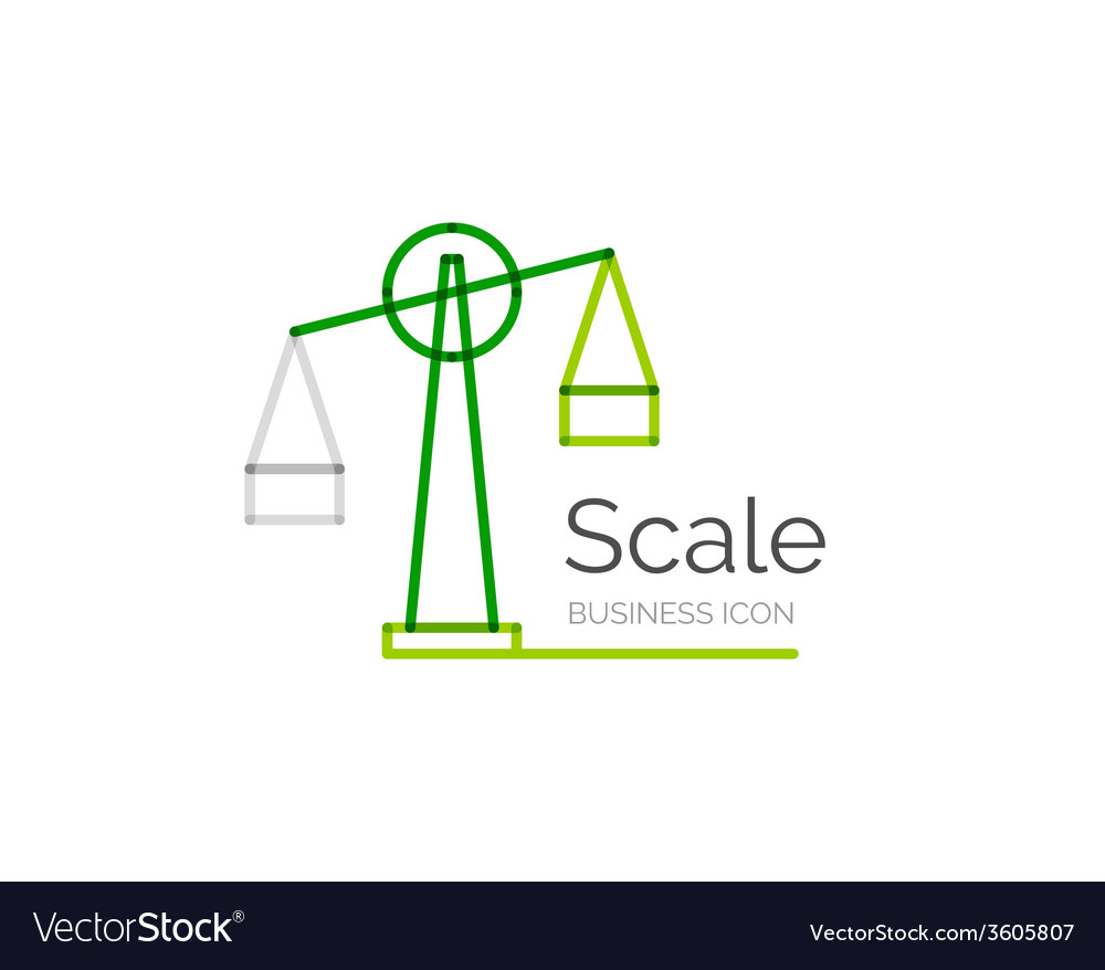Line minimal design logo scale