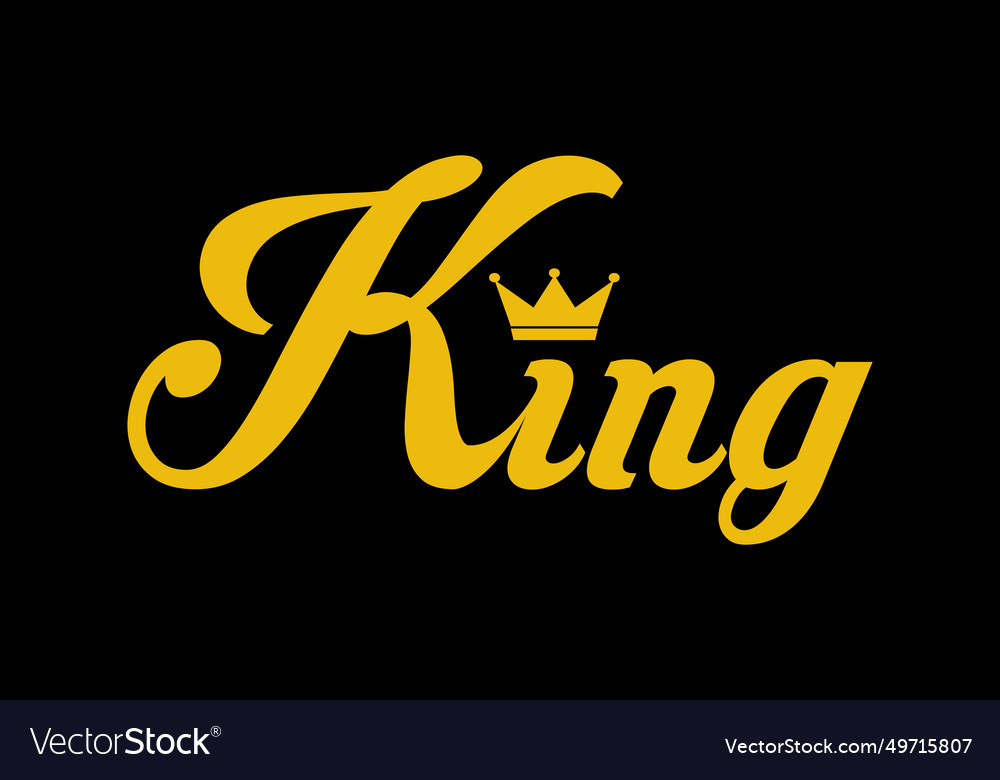 Modern design template king logo Royalty Free Vector Image