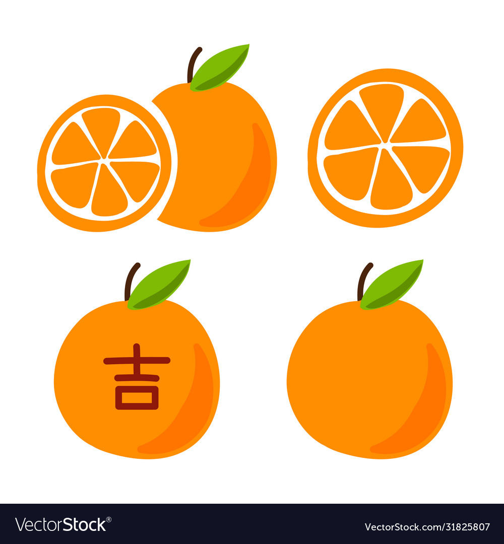 oranges-chinese-meaning-good-luck-royalty-free-vector-image