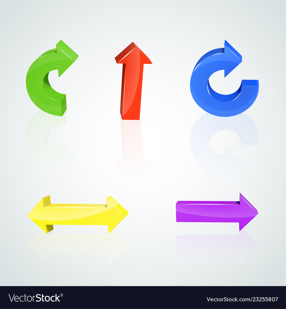Set of arrows vector image Set of arrows