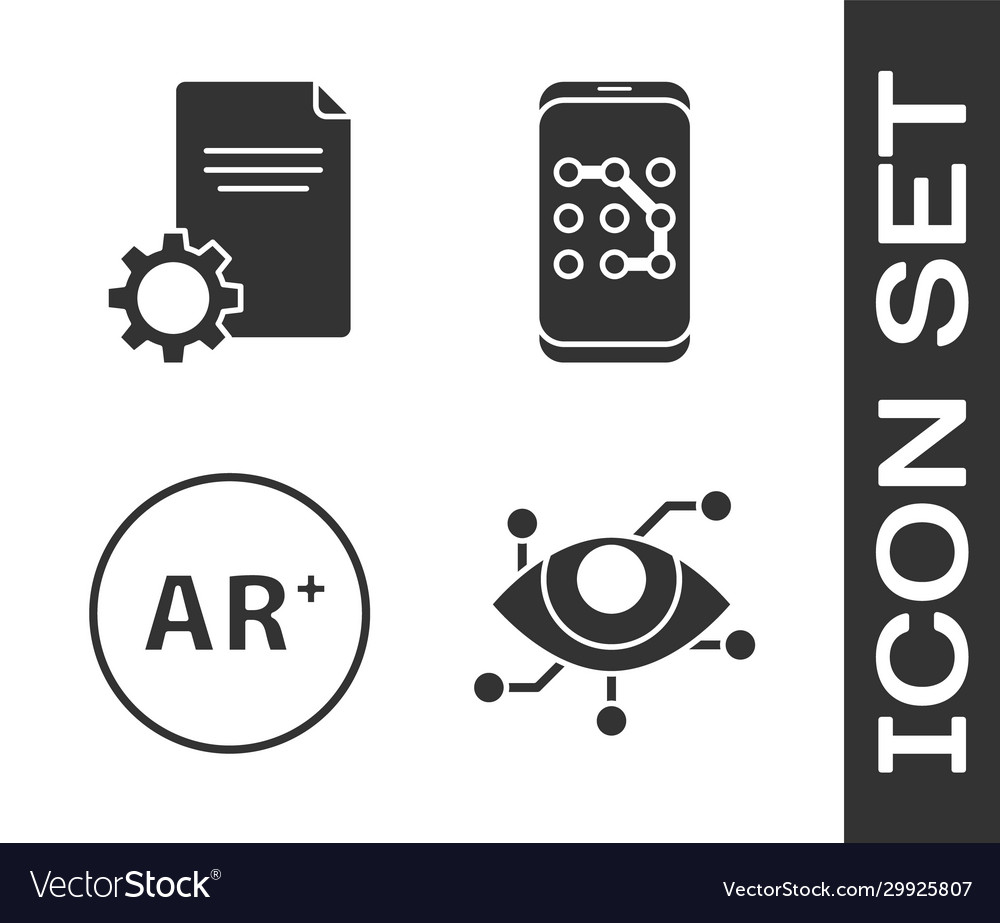 Set Virtual Reality File Document Ar Augmented Vector Image Set Virtual Reality File Document Ar Augmented Vector Image