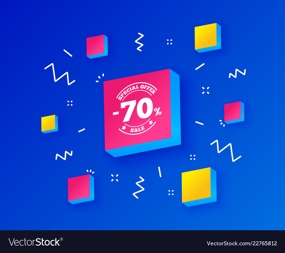 70 percent discount sign icon sale symbol