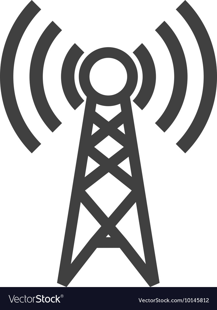 Antenna signal internet global communication icon Vector Image