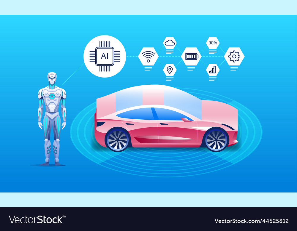 Autonomous vehicle with robot
