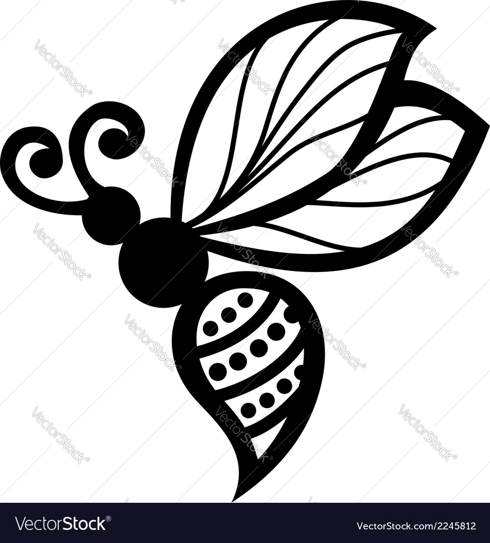 Beautiful bee exotic insect Royalty Free Vector Image