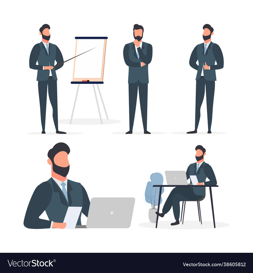 Businessman in a business suit man classic Vector Image Businessman in a business suit man classic