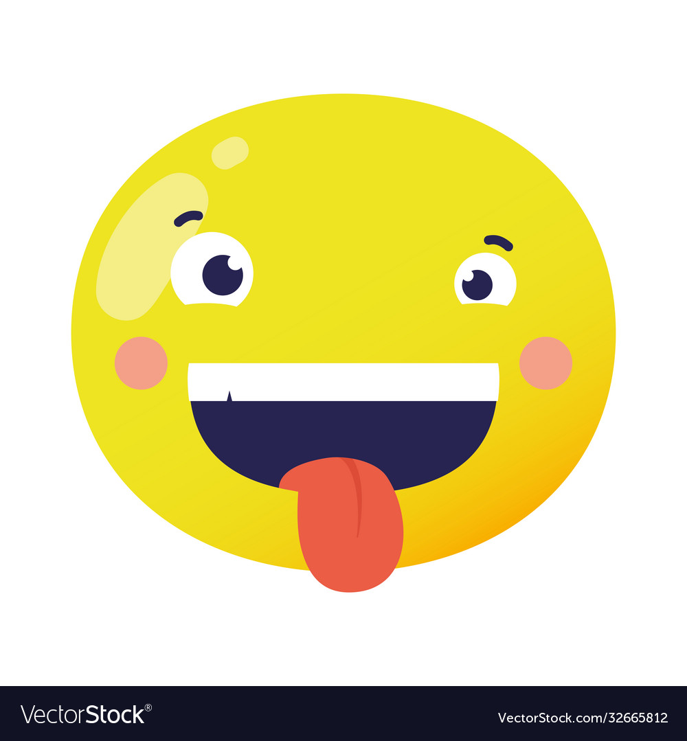 Crazy emoji Royalty Free Vector Image - VectorStock