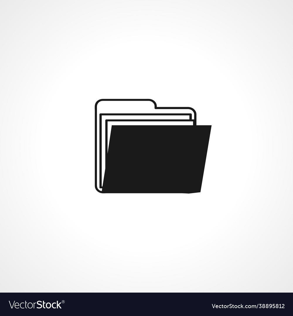 Folder with documents simple isolated web icon