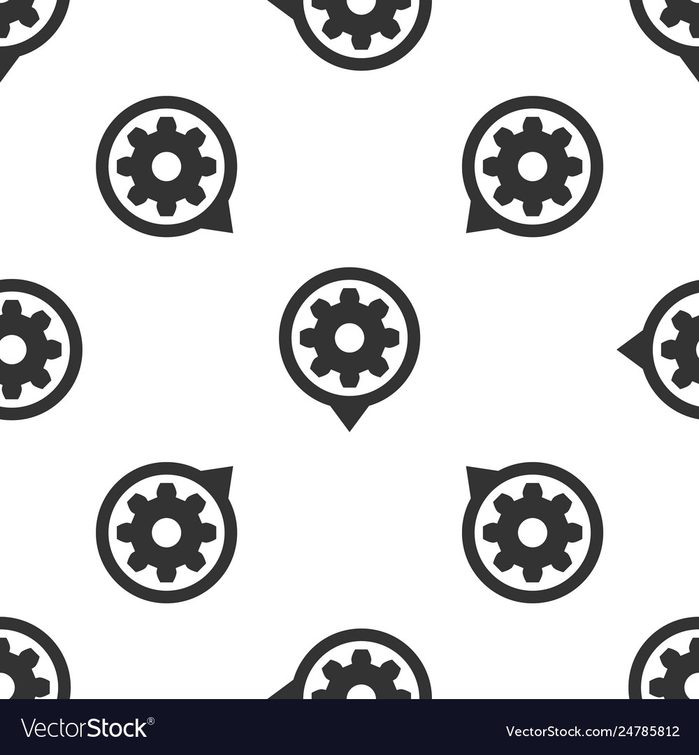 Grey setting icon isolated seamless pattern Vector Image Grey setting icon isolated seamless pattern