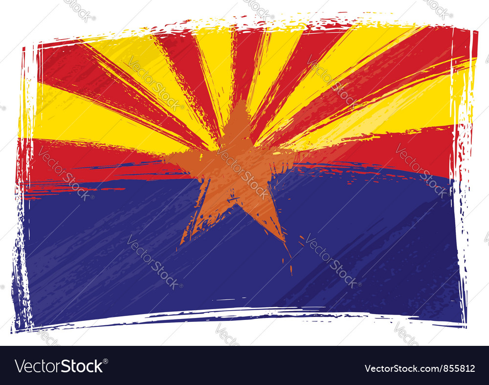 Grunge arizona flag