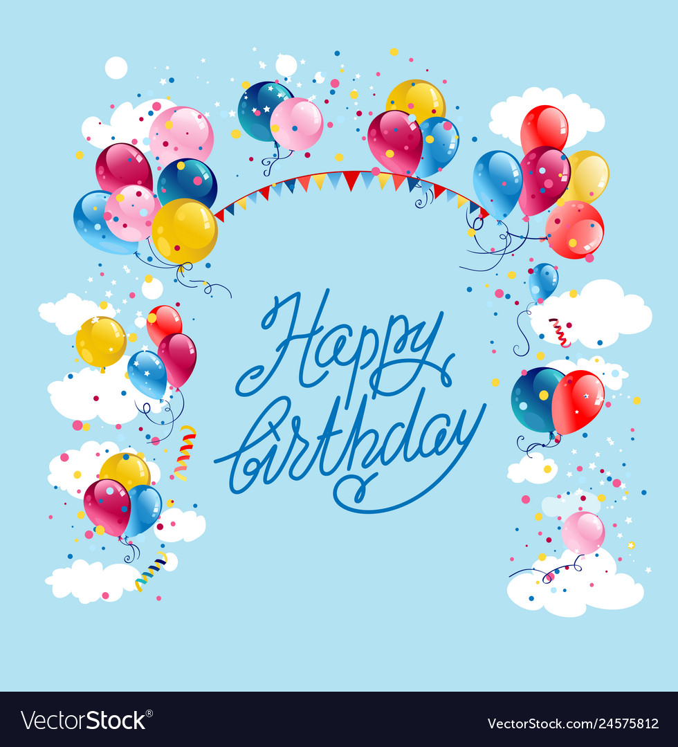 Happy Birthday Card Royalty Free Vector Image - Vectorstock