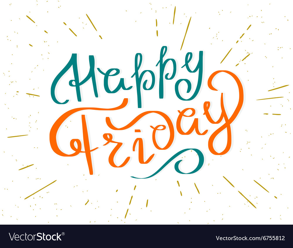 Happy friday Royalty Free Vector Image - VectorStock