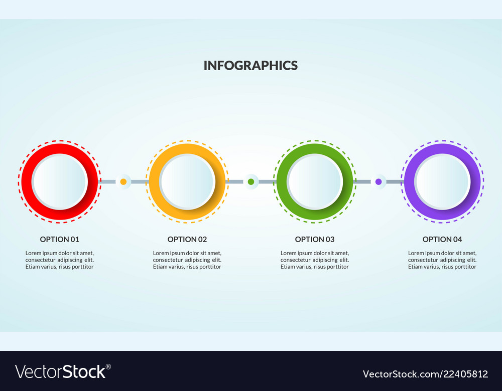 Infographic template of step or workflow diagram