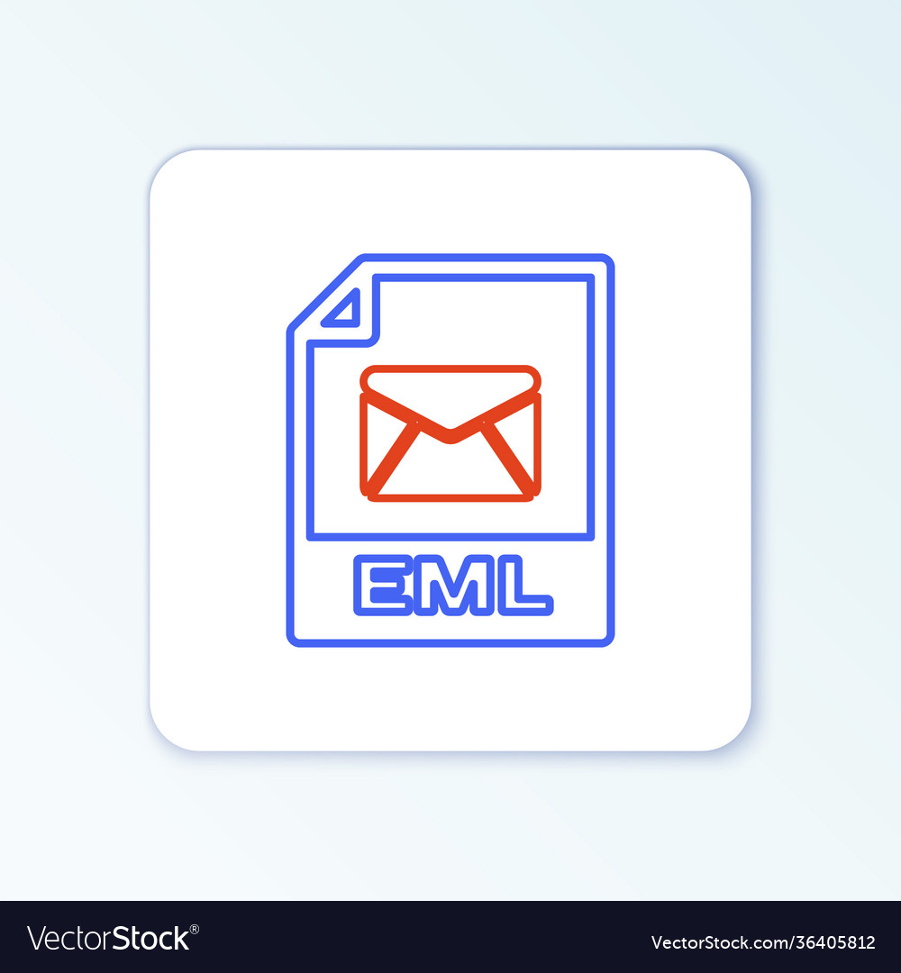 Line eml file document download button icon