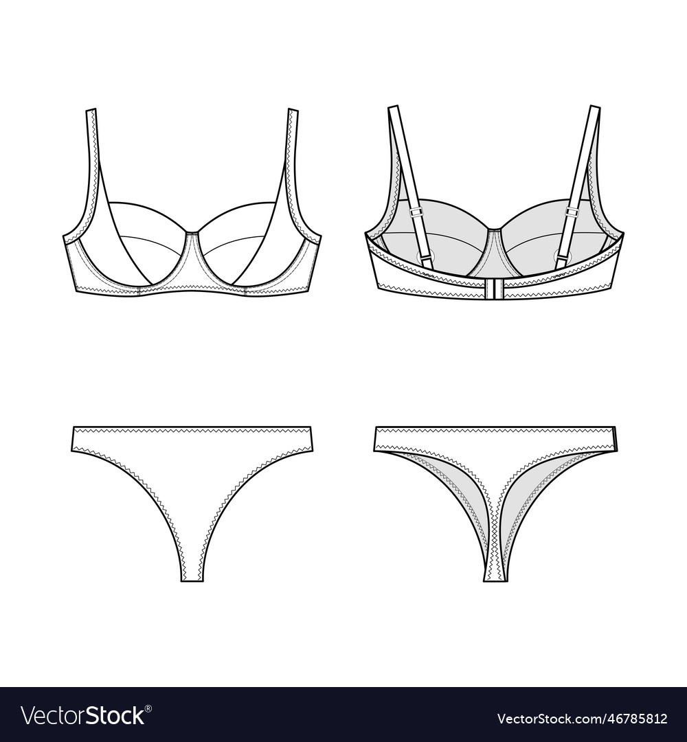 Lingerie Bra und Thong Sketch