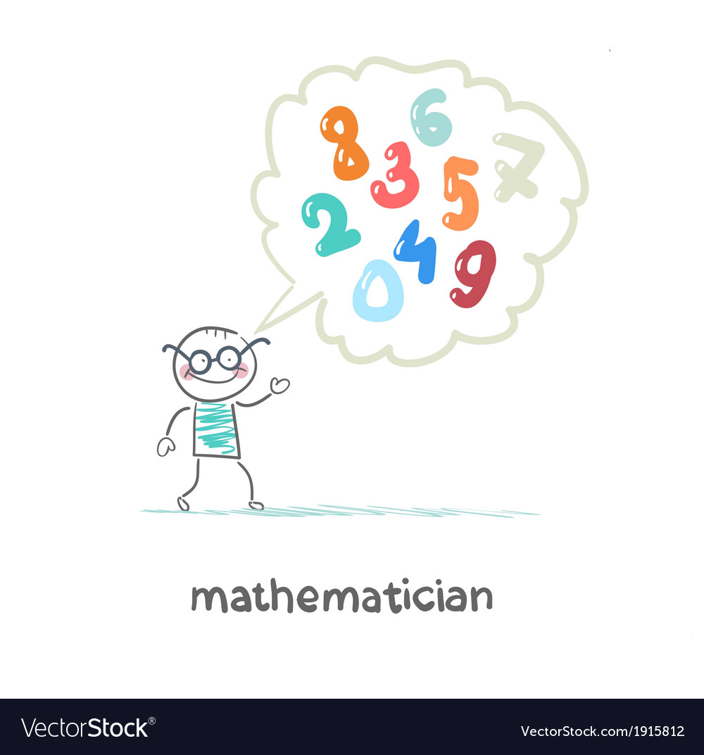 Mathematician Contemplating Numbers