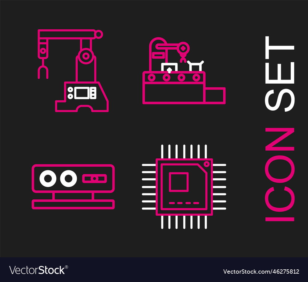 Set line processor with microcircuits cpu 3d