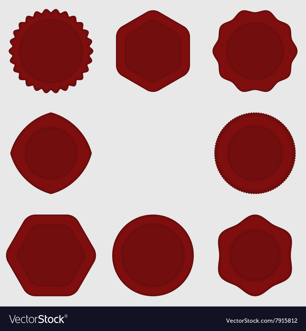 Set of stamps red stamps texture post stamp Vector Image