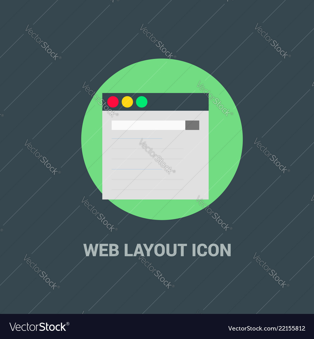 Web layout icon with creative design