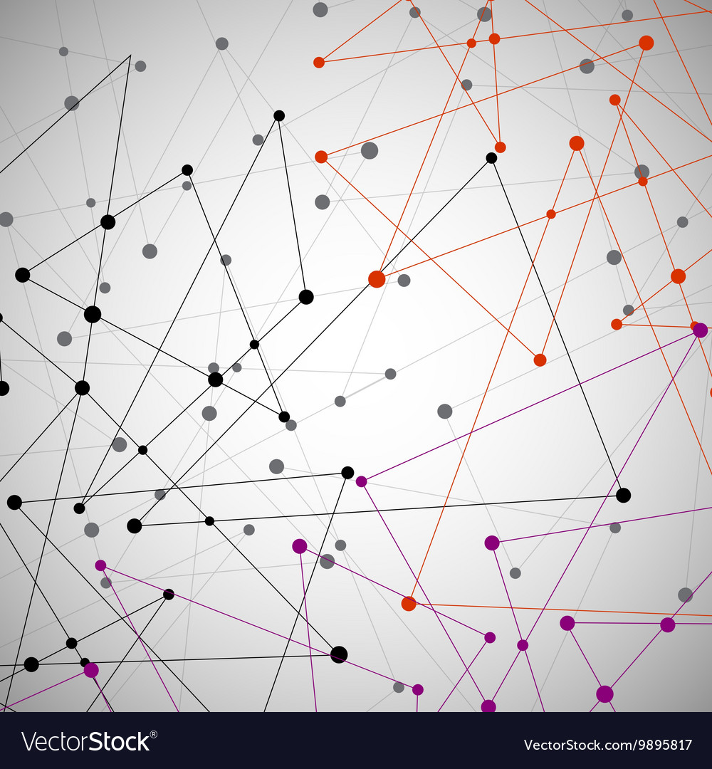 Abstract background with dot and line network