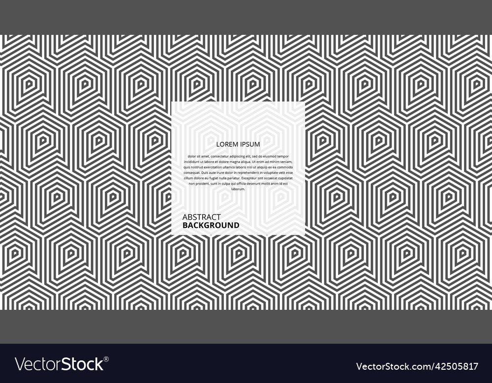 Abstract geometric hexagonal stripes pattern
