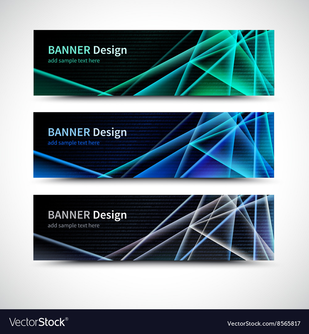 Binary code banners