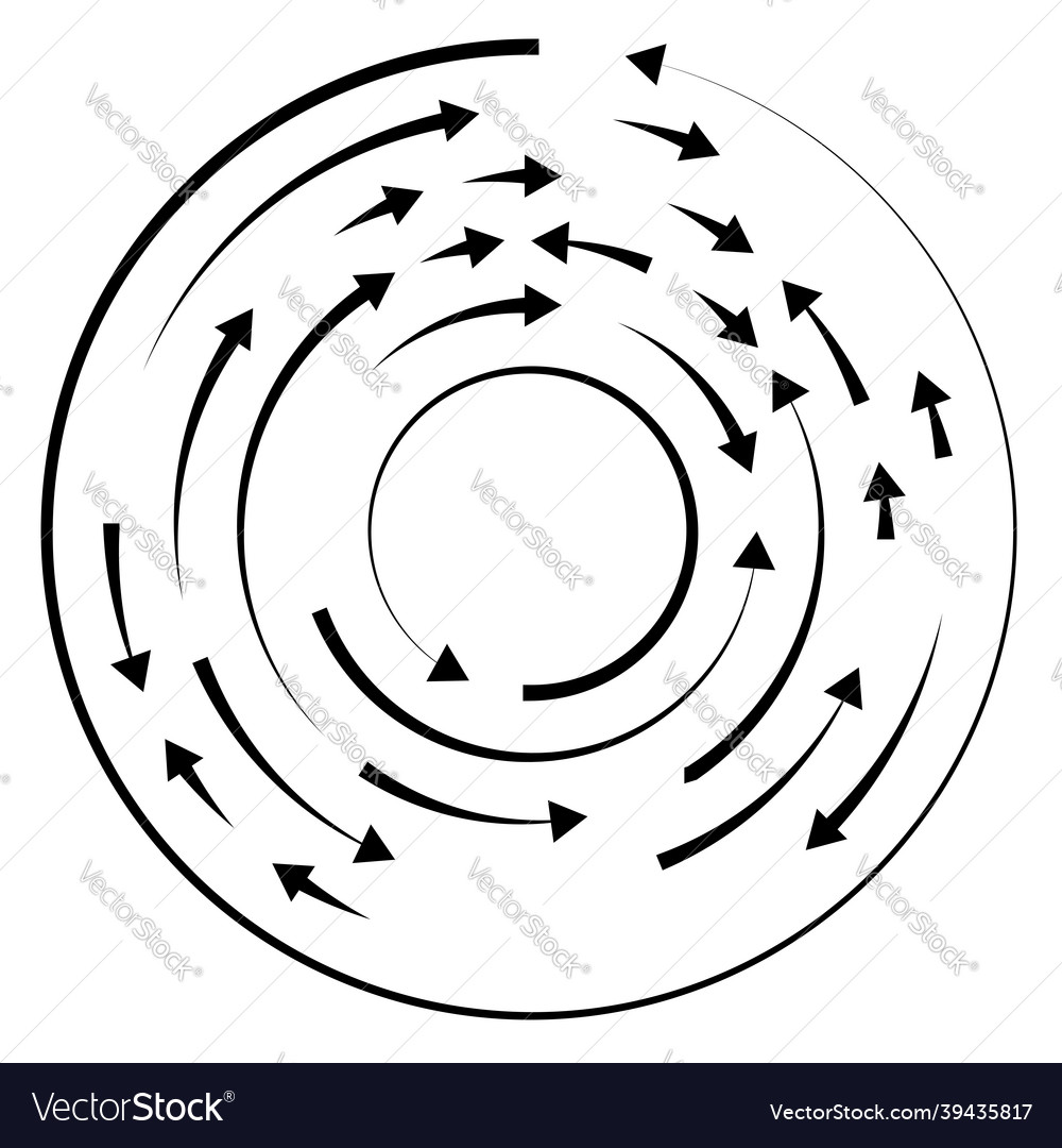 Circular circle arrows in reverse opposite