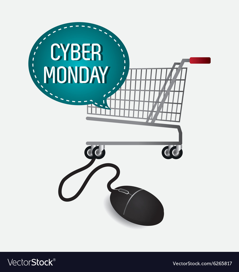 Cyber monday shopping season Royalty Free Vector Image