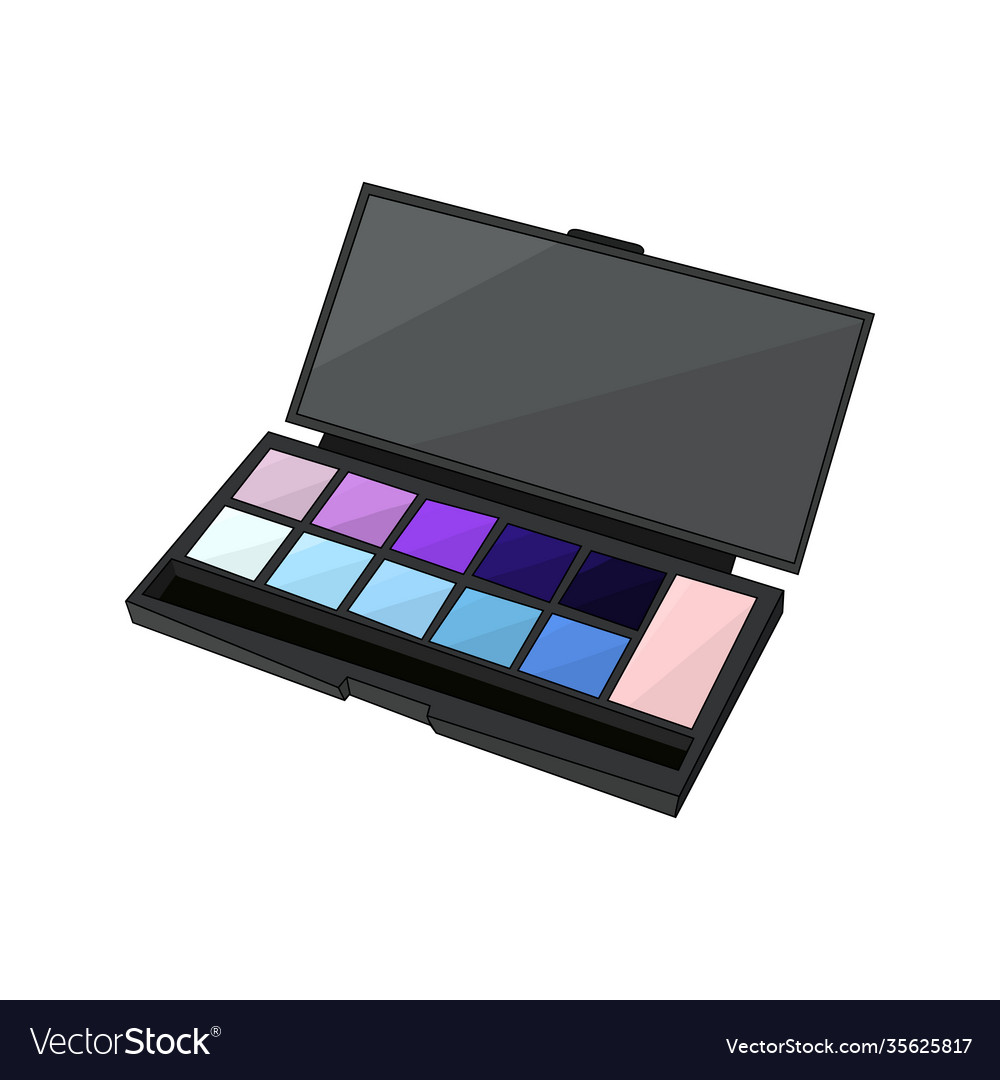 Eye shadow palette make up design object hand