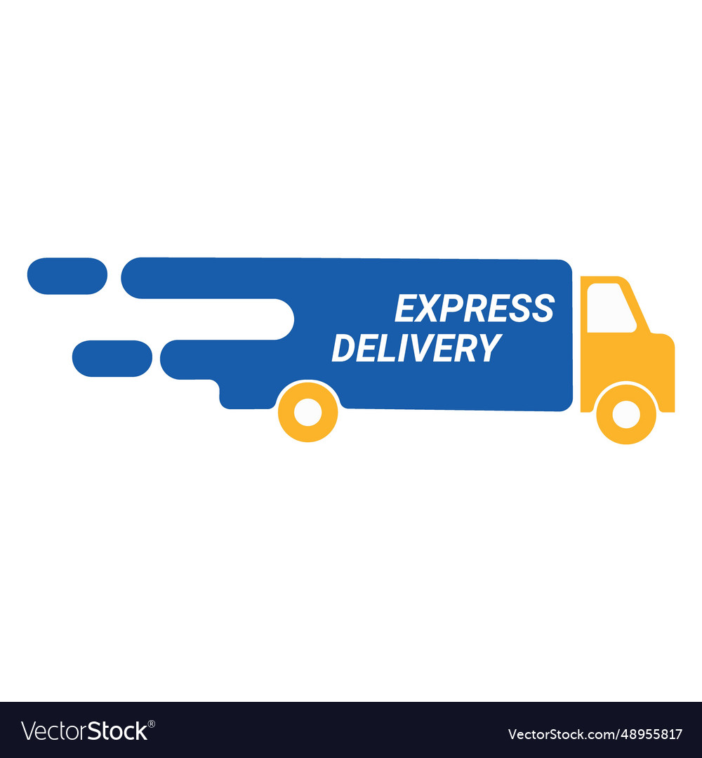 Fast shipping delivery truck Royalty Free Vector Image