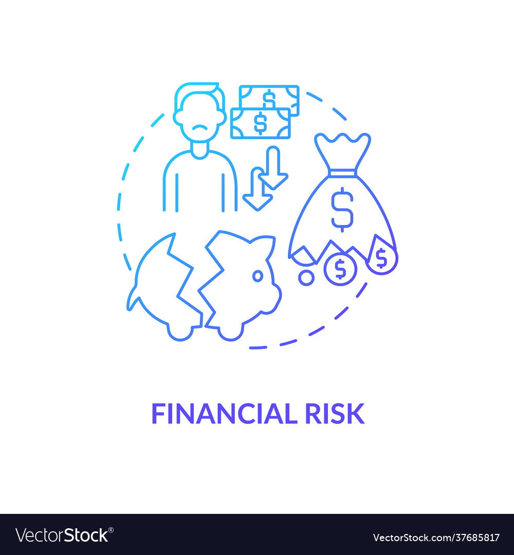 Financial risk concept icon