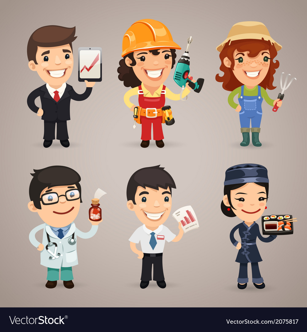 Professions set1 1 Royalty Free Vector Image - VectorStock