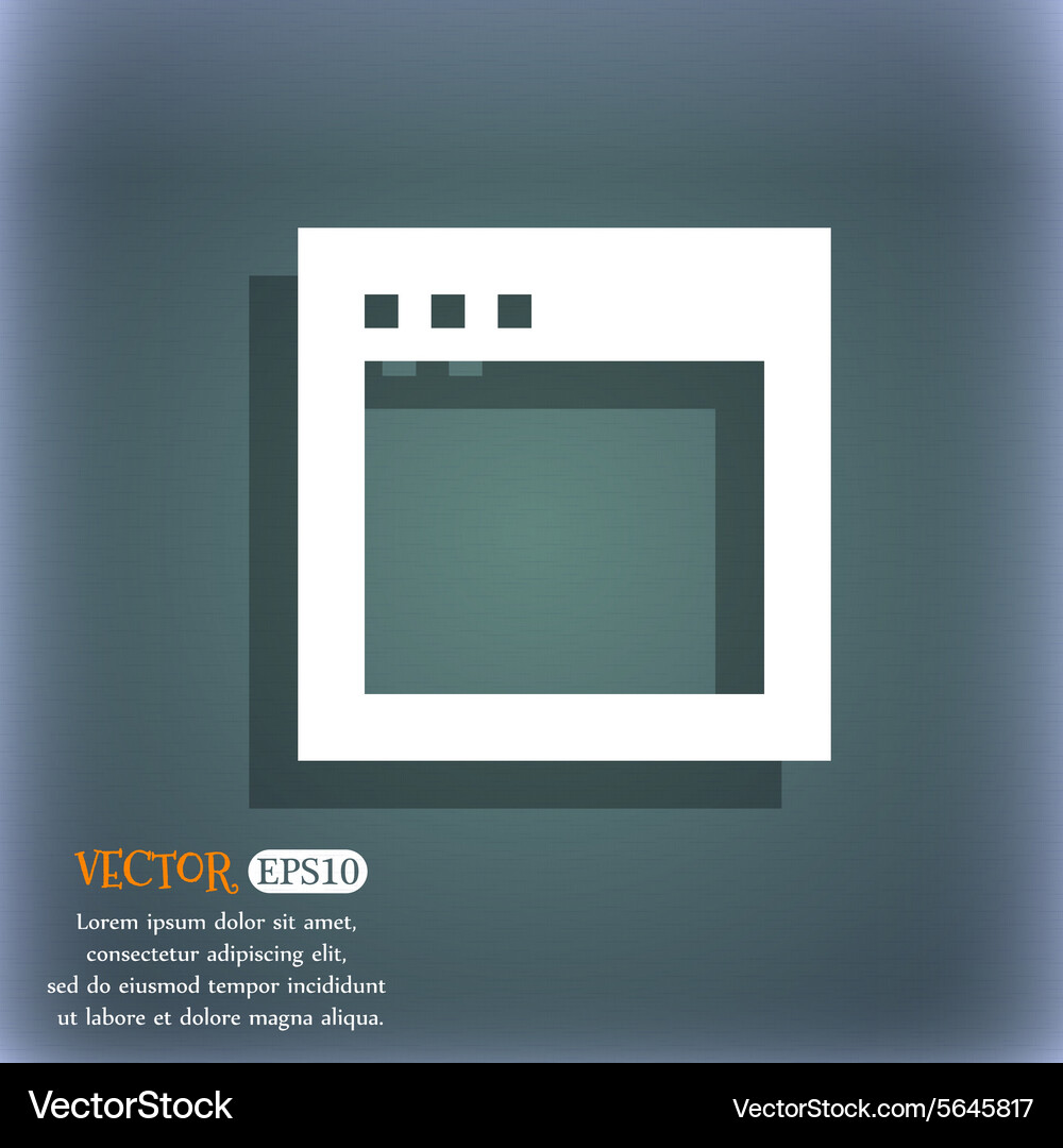 Simple browser window icon symbol Royalty Free Vector Image