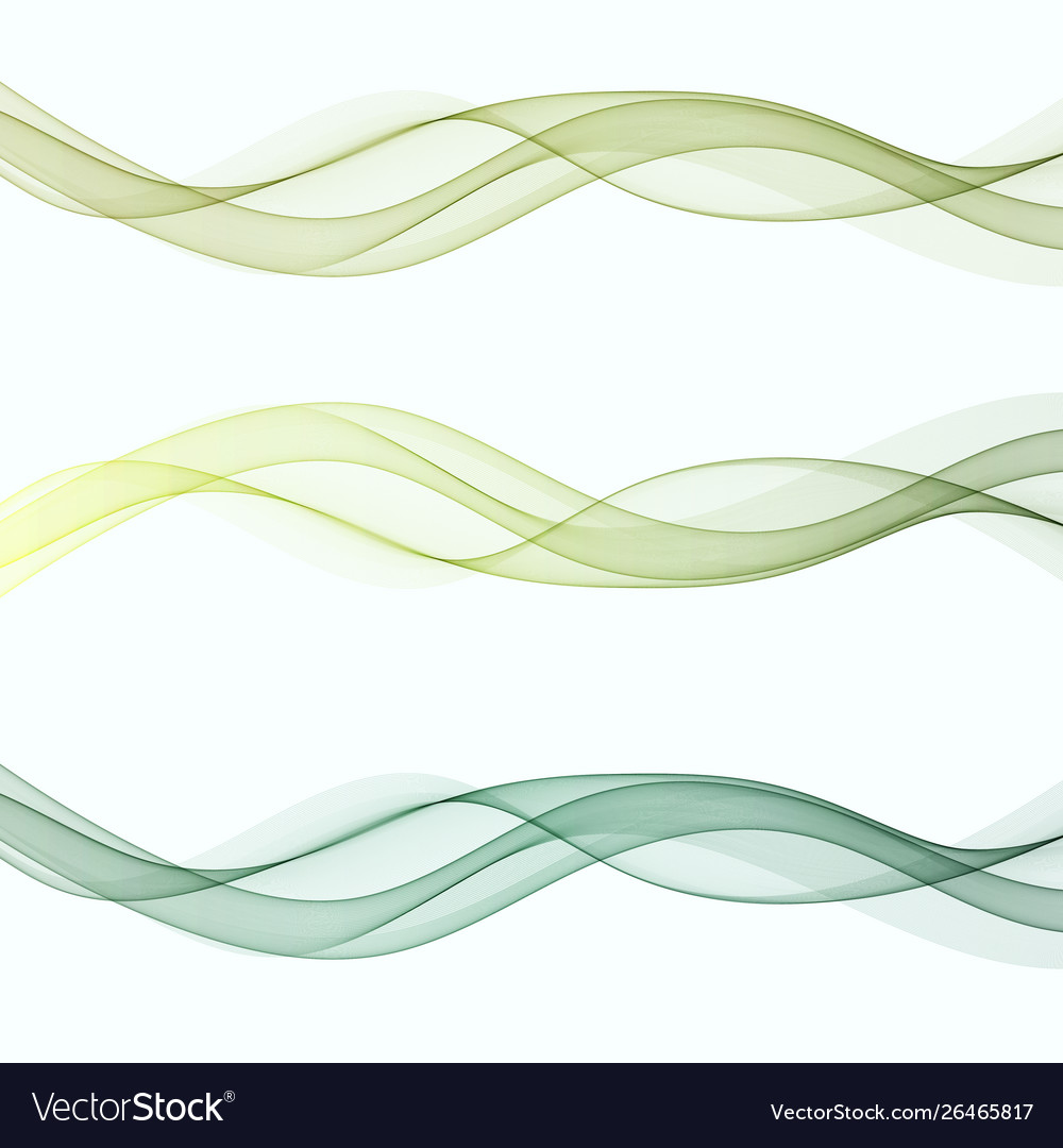 Smoothclearbeautiful waves set wave abstract vector image Smoothclearbeautiful waves set wave abstract