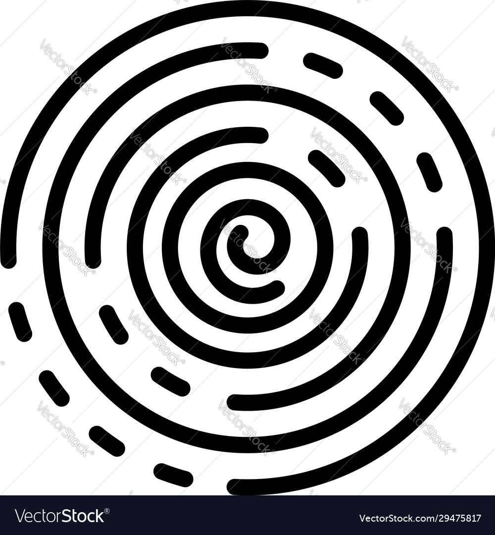 Spiral Hypnosis Icon Outline Style Royalty Free Vector Image