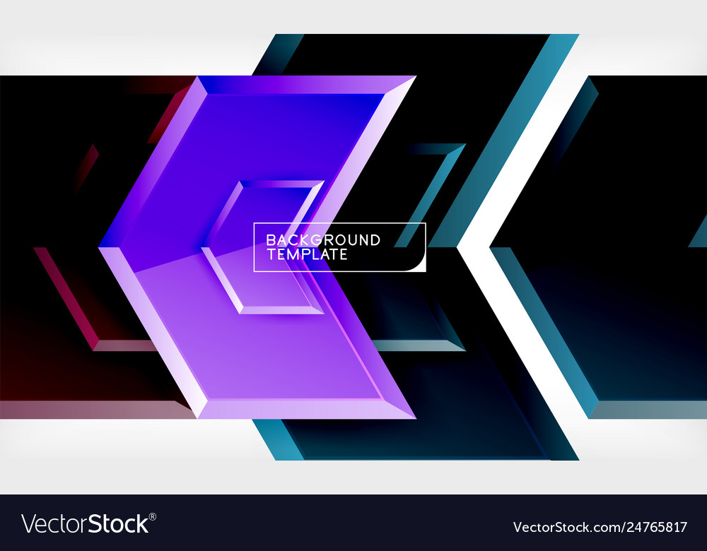 Techno arrow background template design vector image Techno arrow background template design