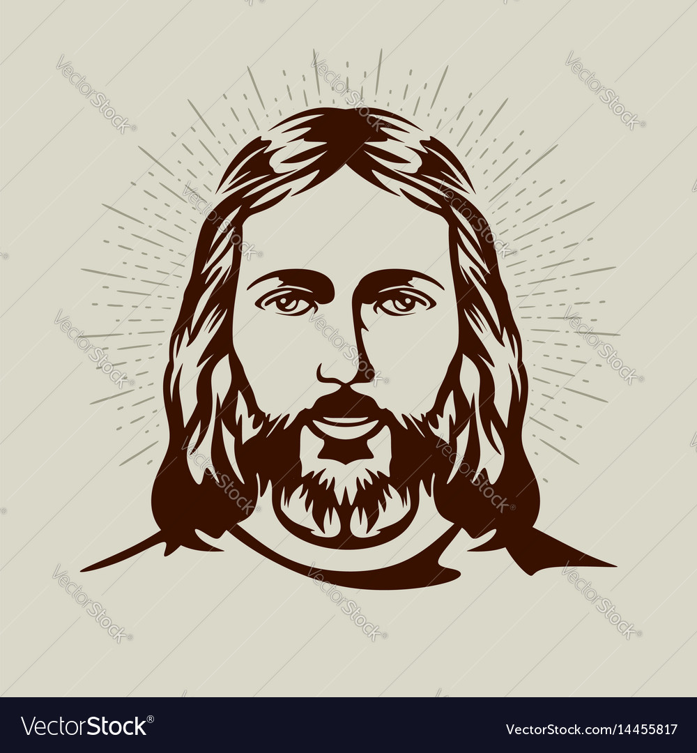 The face of jesus christ Royalty Free Vector Image