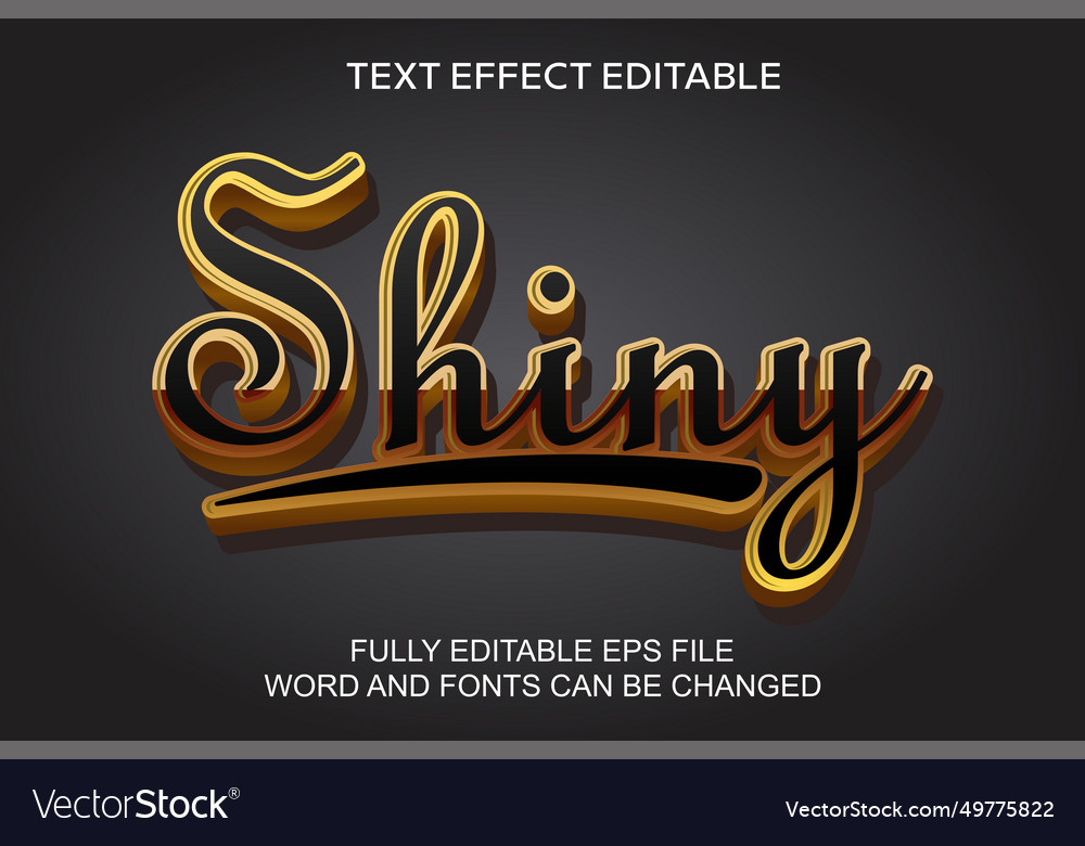 3d text effect shiny editable vector image 3d text effect shiny editable